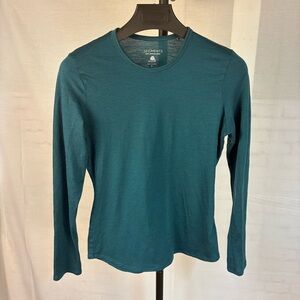Seg'ments 100% Merino Long Sleeve Tee in Teal S